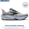 image:imageBrooks Mens Ghost Trail Running ShoeWhiteGreyGreen