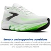 image:imageBrooks Mens Glycerin Flex Running ShoeWhiteGreen GeckoPhantom